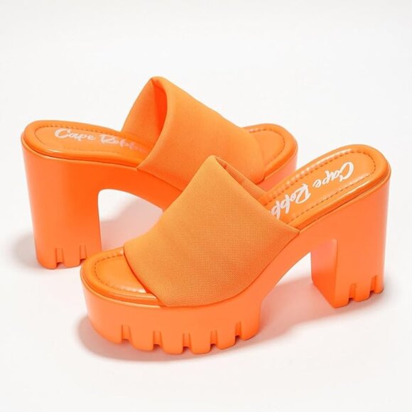 Cape Robbin Shoes - Cape Robbin Women's Chunky Platform Sandals Block Heel - Slip On Echoya